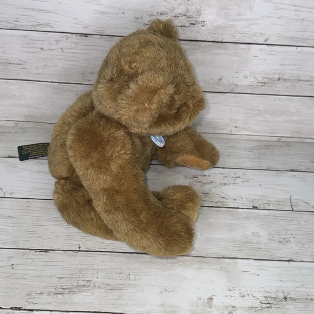 Vermont Teddy Bear Jointed Brown Plush Stuffed Animal Toy Handmade USA